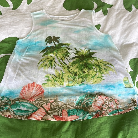 J.Jill beach vibes linen tank top - Picture 5 of 10